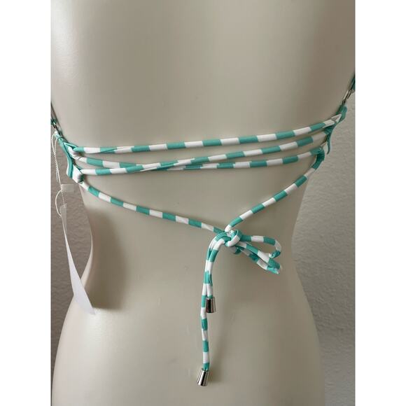 Kenny Flowers Swim Bikini Top Lanai Striped Strappy Swimwear - Picture 6 of 7